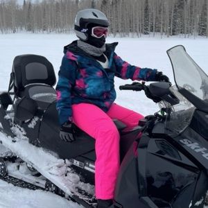 Set snow jacket and pants 2 pieces ski suit women insulated warm